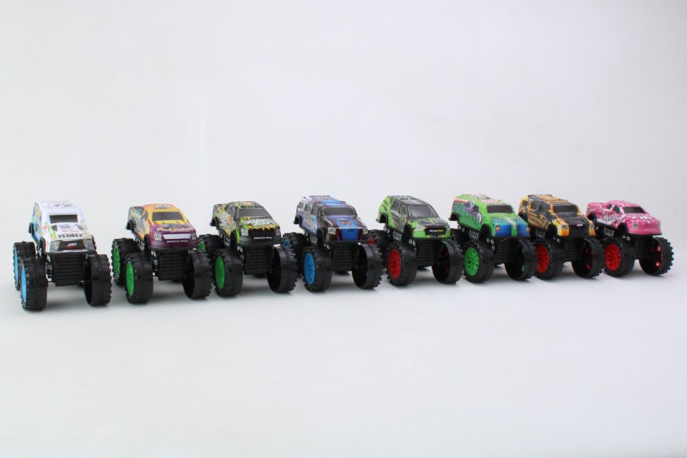 Road Marks Monster Trucks 2 Piece Set (Assorted Colors - Random Pick)