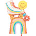 Rainbow Roller Skate Mylar Balloon 40"
