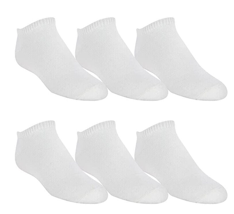 Stride Rite Unisex Solid No Show 6-Pack Socks