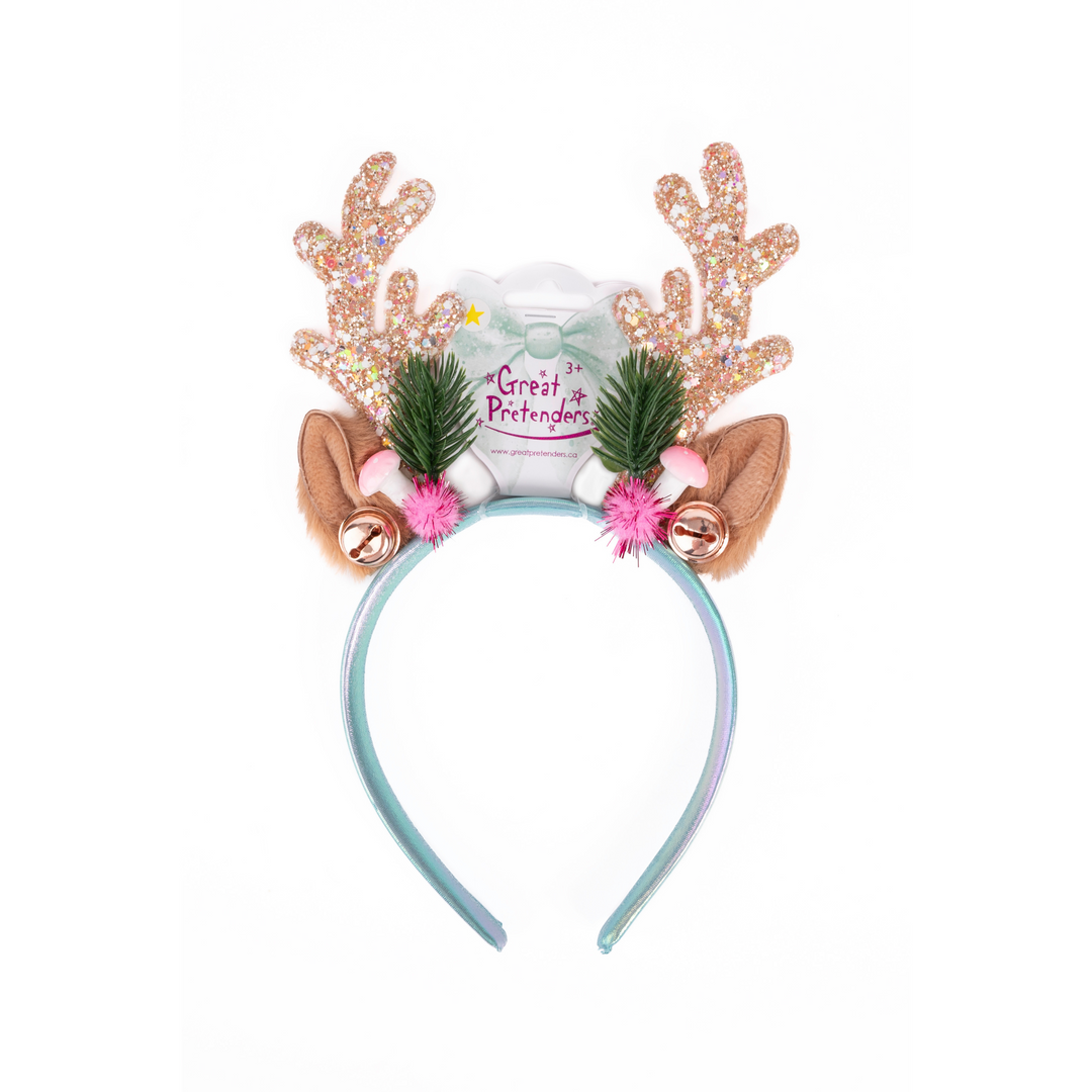 Great Pretenders Pink Holiday Rudolph Headband