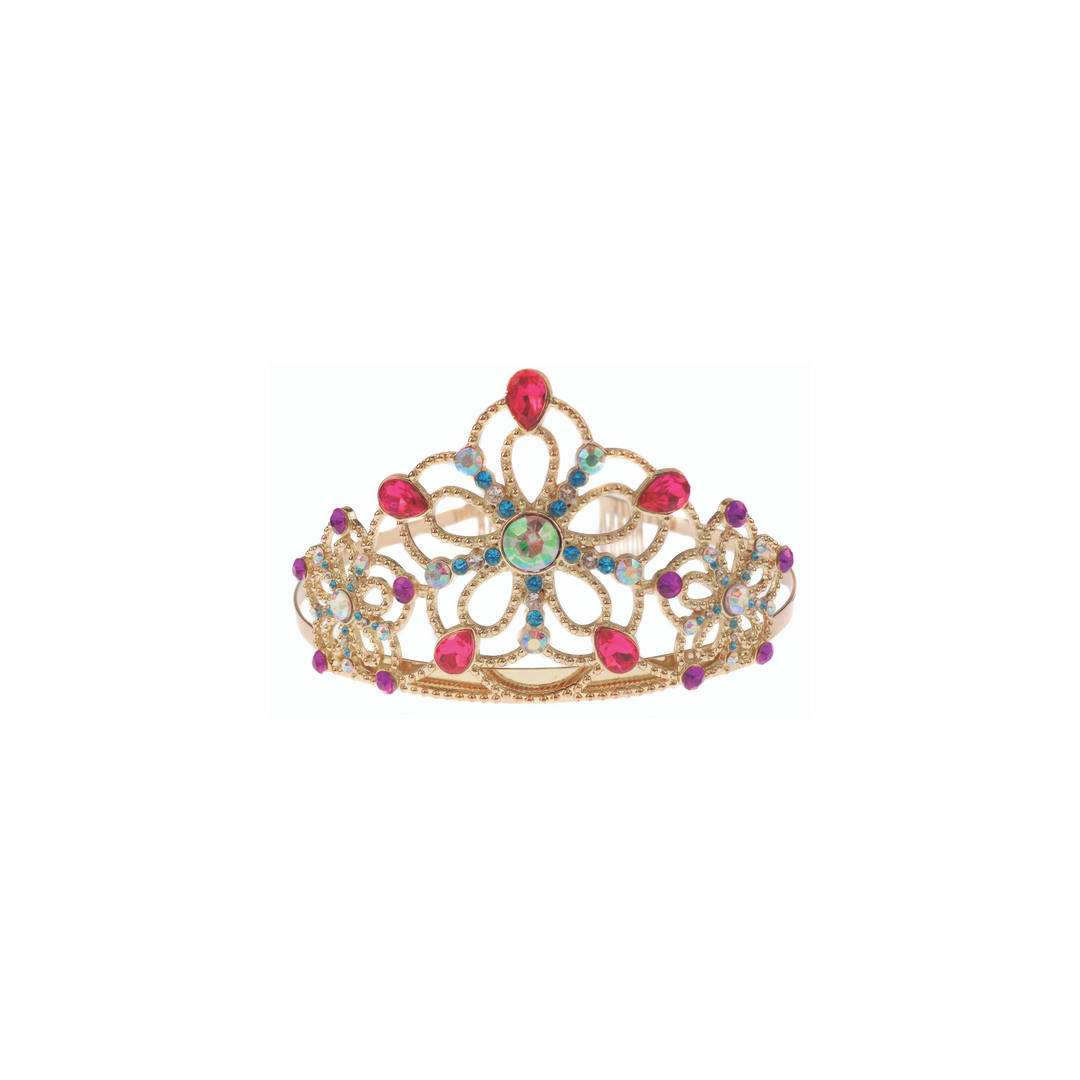 Great Pretenders Gold Bejewelled Tiara with multicolor gems