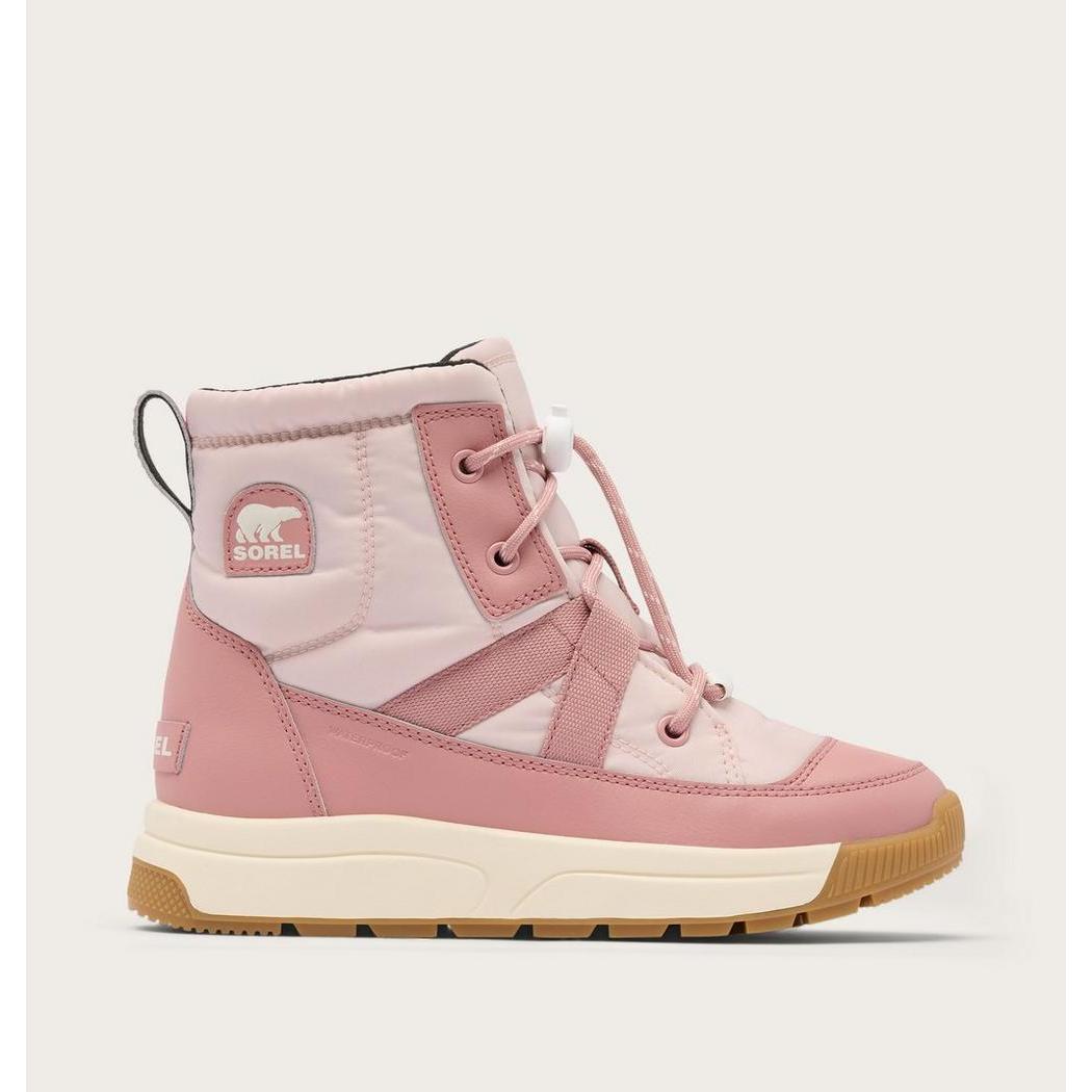 SOREL Whitney III Mid Waterproof Boot Pink Salt / Eraser Pink side view toe right