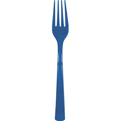 Royal Blue Plastic Forks- 18 Count