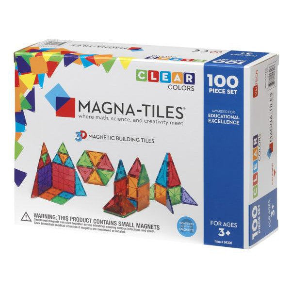 Magna Tiles Clear Colors - 100 Piece Set