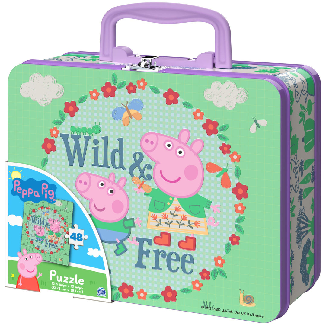 Peppa Pig Wild & Free 48 Piece Puzzle in Tin Lunch Box