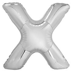 Unique 34" Giant Foil Silver Letter Balloon X