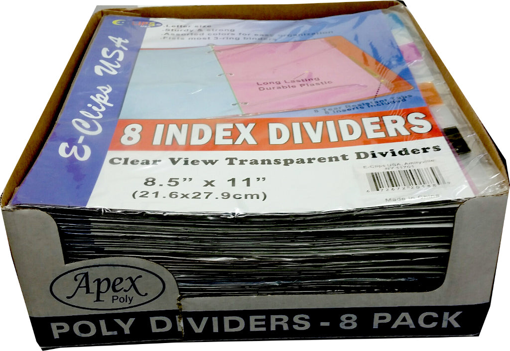 Index Tab Dividers - 8 Count