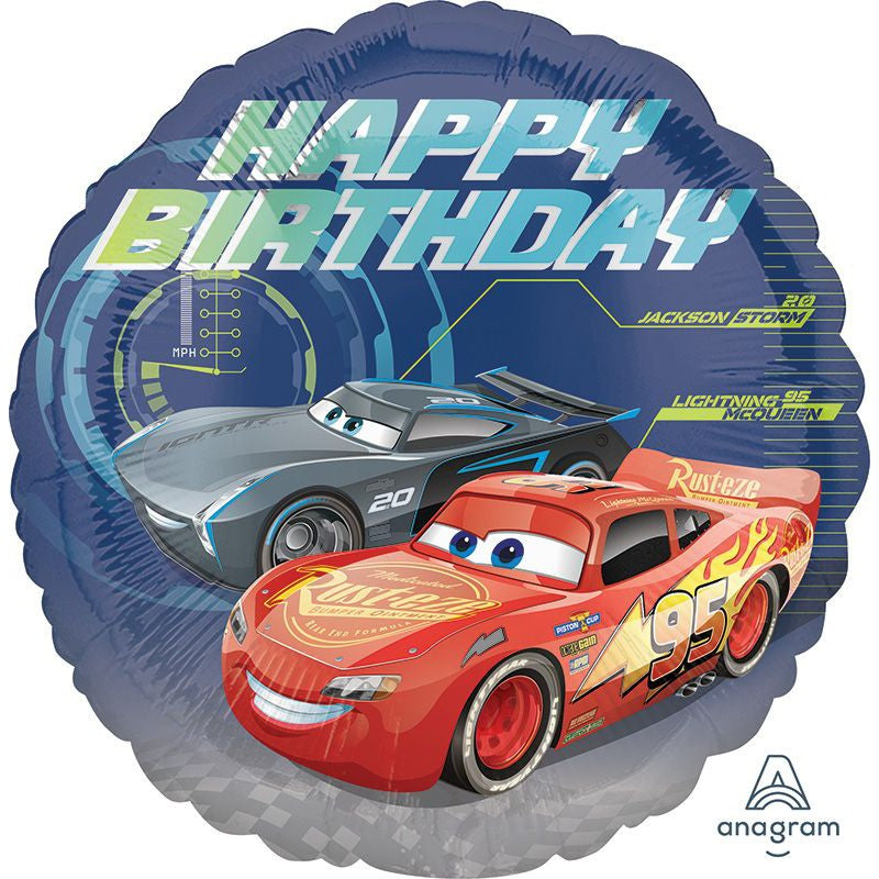 17"PKG CARS 3 HAPPY BIRTHDAY BALLOON