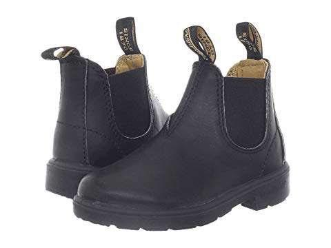 BLUNDSTONE BLUNNIES LEATHER PULL-ON BOOT black front/back view