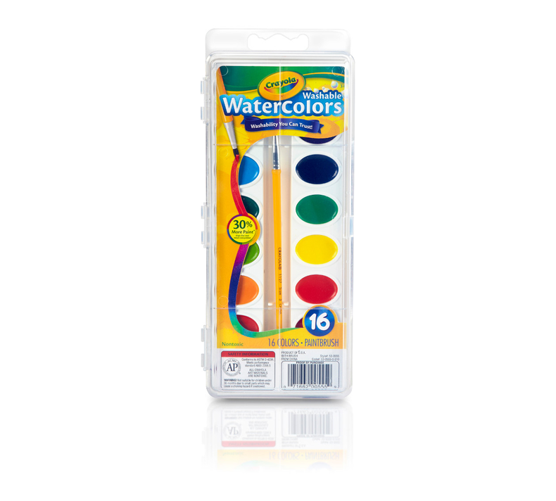 Crayola Washable Watercolors 16 Color Count
