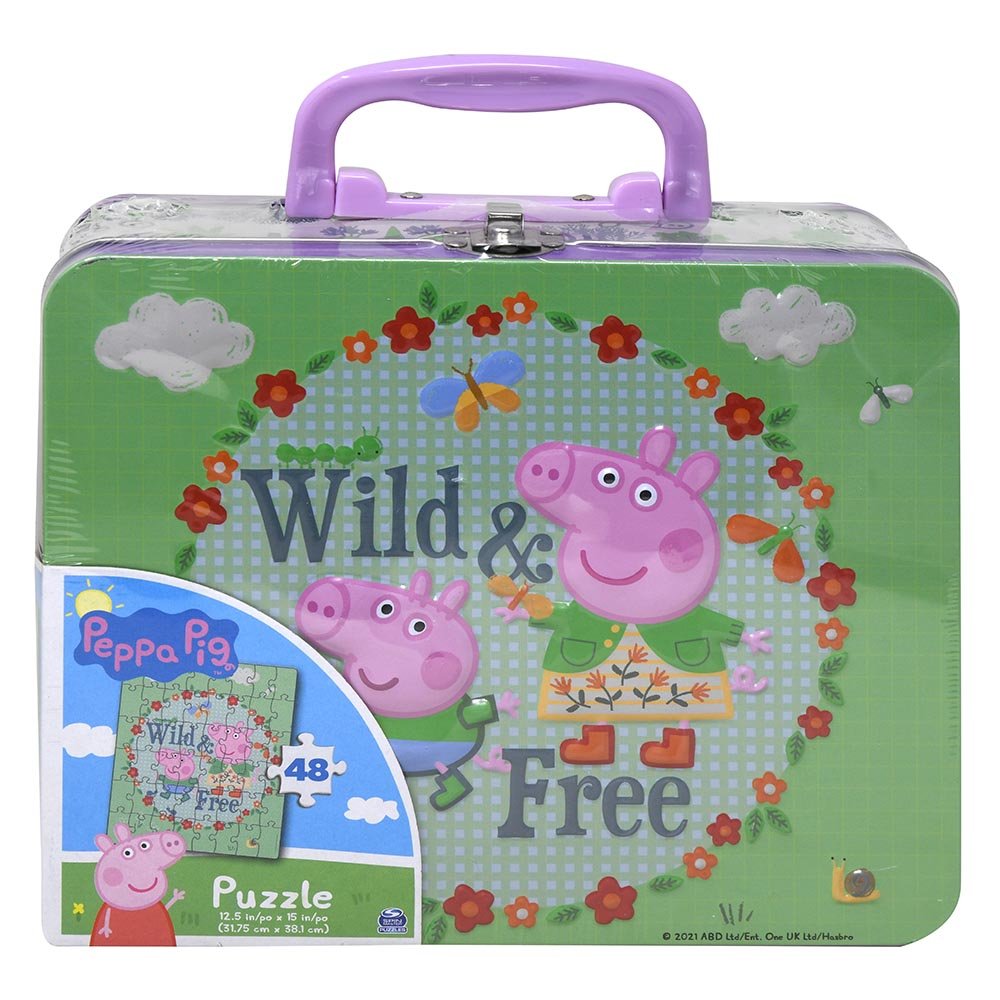 Peppa Pig Wild & Free 48 Piece Puzzle in Tin Lunch Box