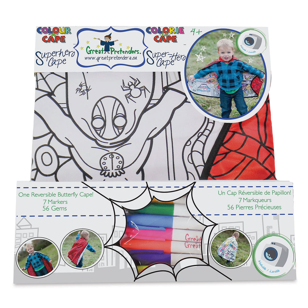 Great Pretenders Colour-A-Cape Spider Super Hero