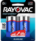 Rayovac D Batteries (2pk)