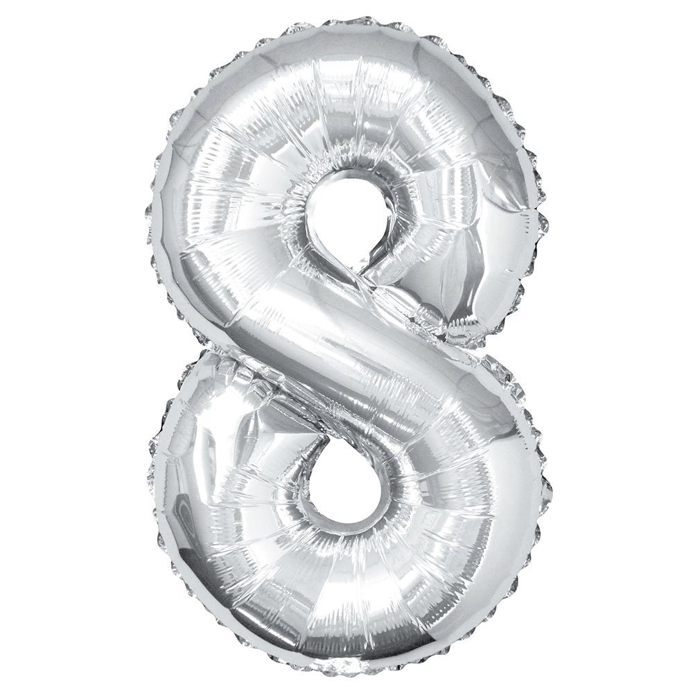 Number Balloons  34"- Silver