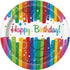 Rainbow Ribbons Birthday 9" Plates - 8 count