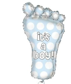 24" It's A Boy foot shaped balloon