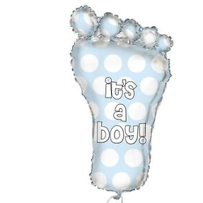 24" It's A Boy foot shaped balloon