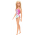 Barbie Beach Doll - Pink and Blue Floral One-Piece Swimsuit, Blonde