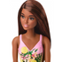Barbie Beach Doll - Pink and Yellow Floral One-Piece Swimsuit, Brunette