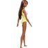 Barbie Beach Doll - Pink and Yellow Floral One-Piece Swimsuit, Brunette