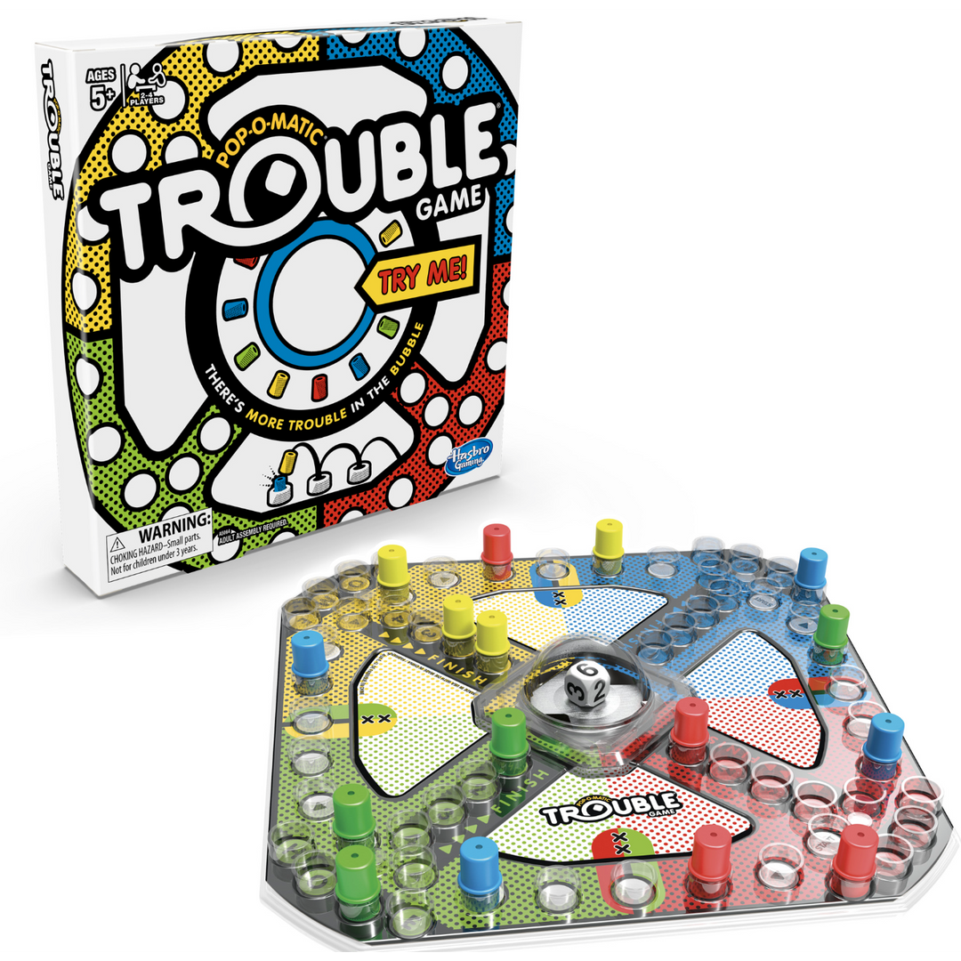 Hasbro Trouble Board Game (Ages 5+, 2–4 Players)