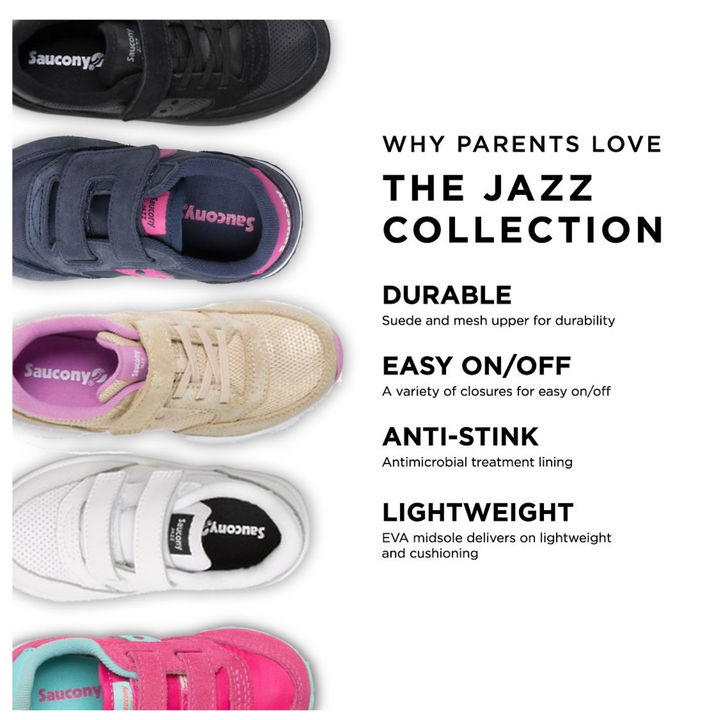 Saucony Baby Jazz Hook & Loop Sneaker (Toddler/Little Kid)  ** WIDES AVAILABLE**