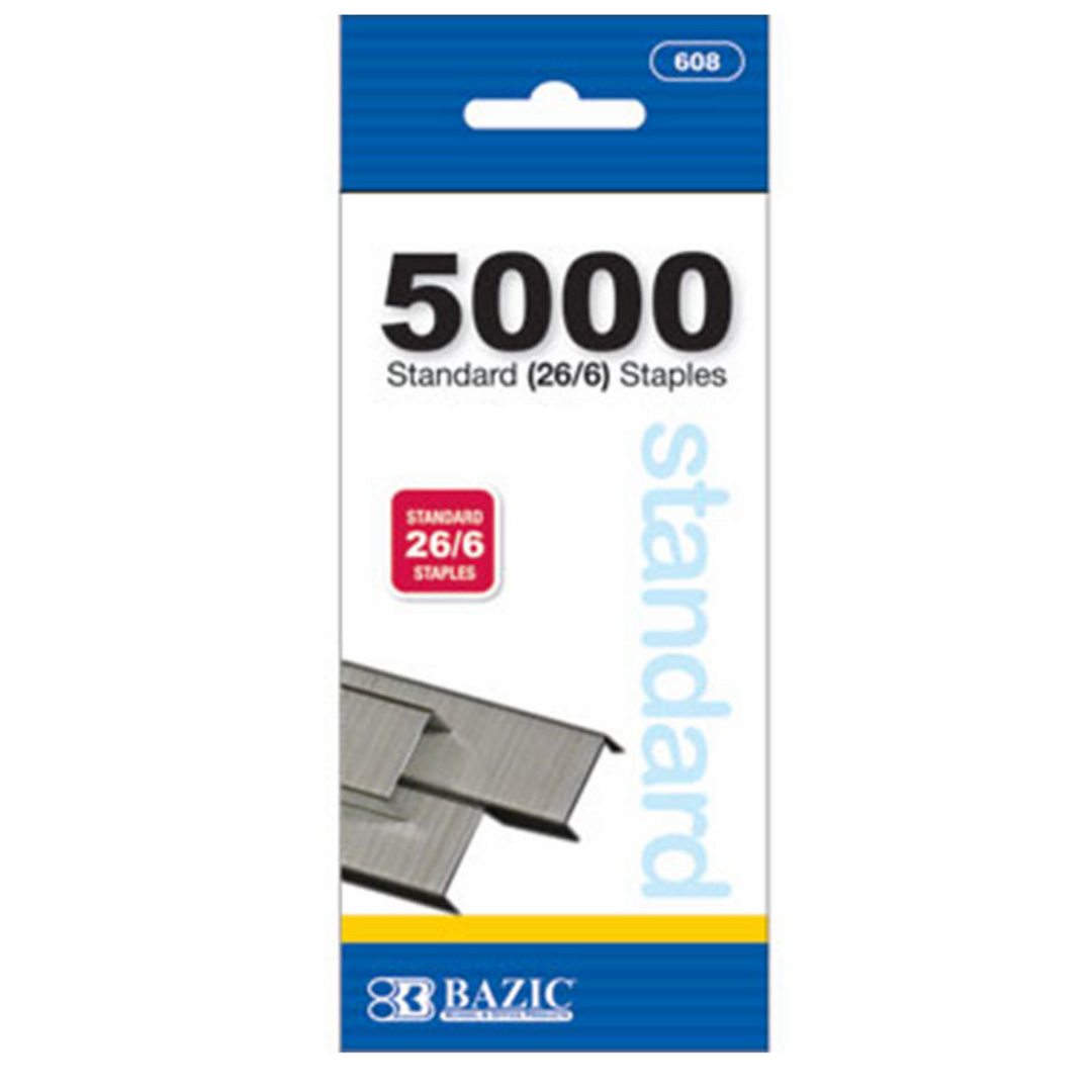 BAZIC 5000 Ct Standard (26/6) Staples