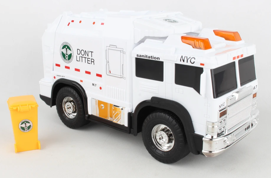 Daron Motorized NYC Sanitation Garbage Truck W/Lights & Sound