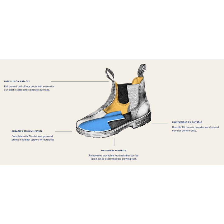 Blundstone 510 Chelsea Boots for Big Kids – Black Leather