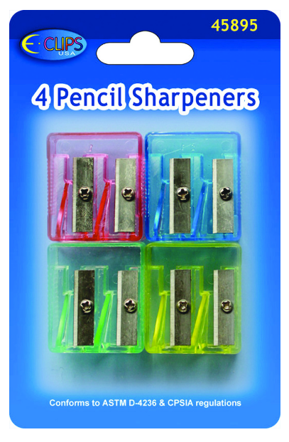 eClips Pencil Sharpeners - 4 Pack