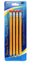 E-Clips Primary Training Pencils - 4 Count, Yellow, Pre-sharpened