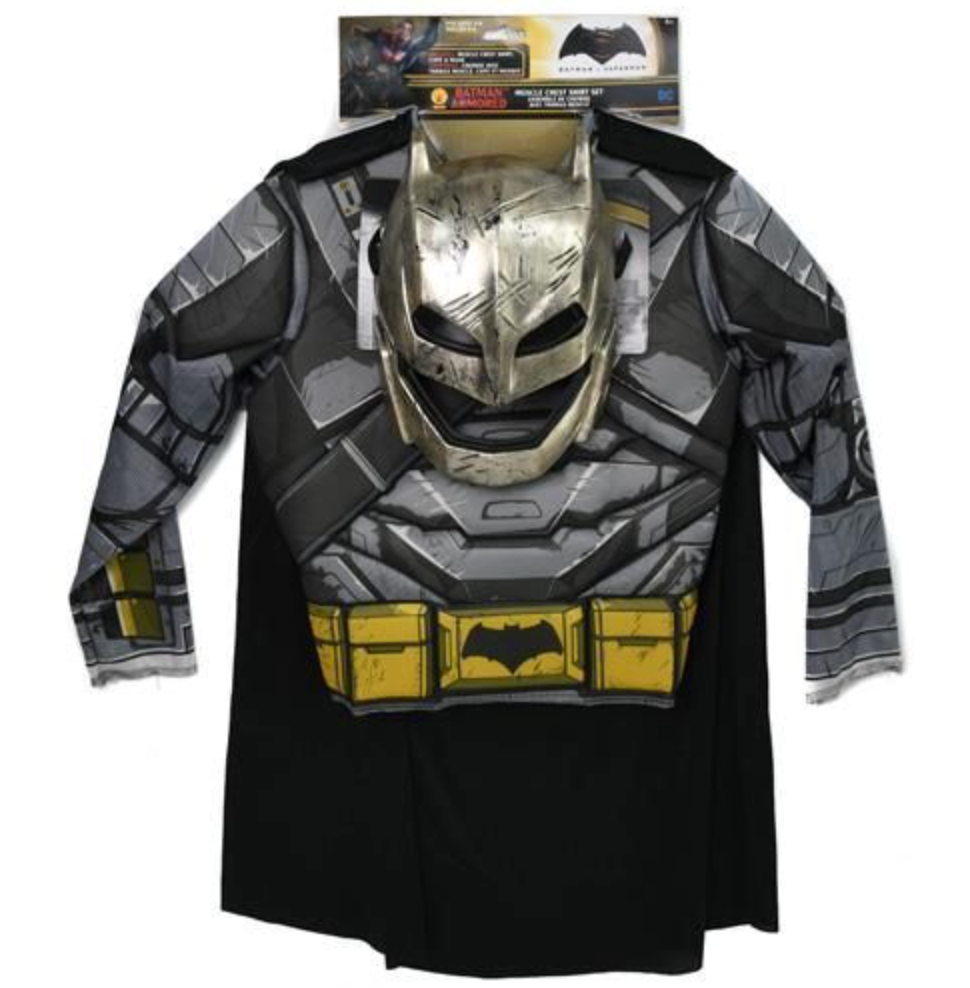 Batman Armored Muscle Chest Shirt & Mask Kid/Child's Dress-Up Costume, Size 4-6