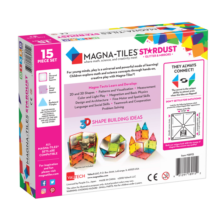 Magna-Tiles Stardust 15 Piece Set