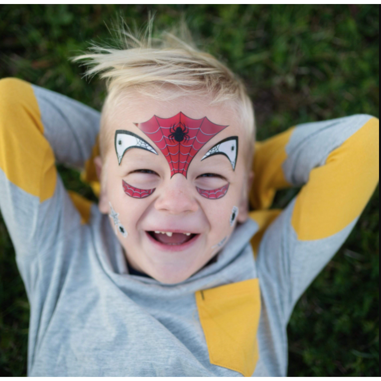 Spider face stickers