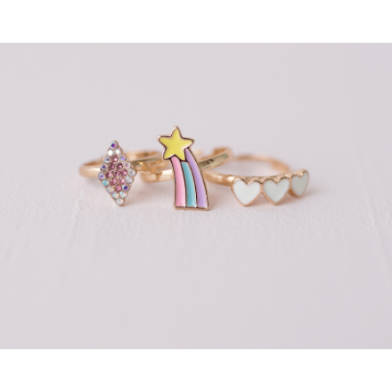 Great Pretenders Boutique Heart and Star Ring Set