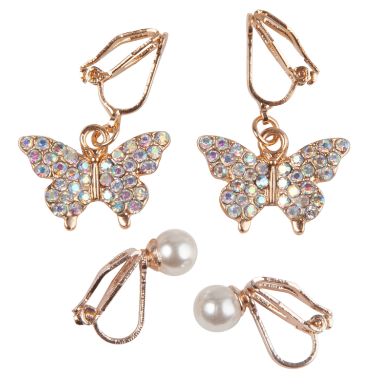 Boutique Butterfly Clip On Earrings