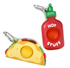 OMG! Mega Pop Best Friend Keychains - Taco - OR - Hot Sauce