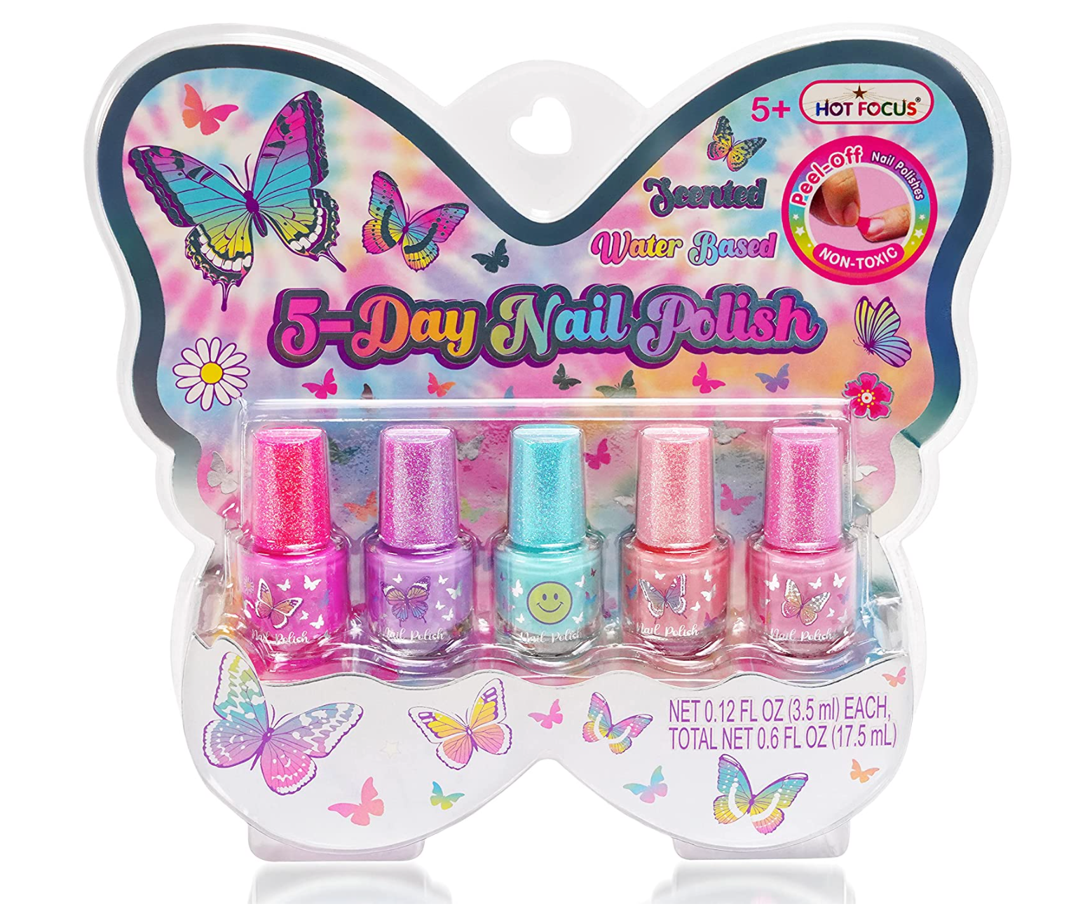 Hot Focus 5 Day Nail Polish-Tie Dye Butterfly