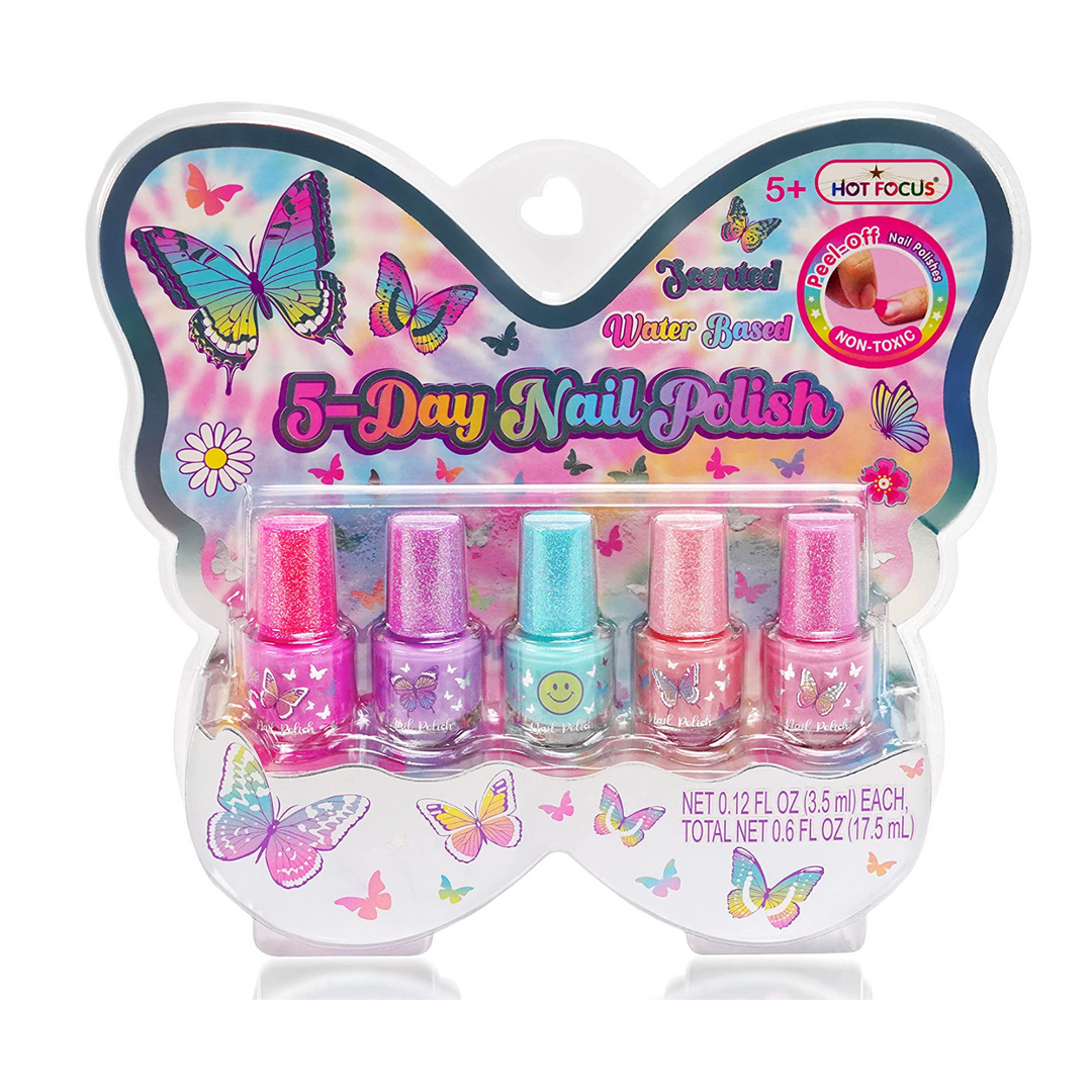 Hot Focus 5 Day Nail Polish-Tie Dye Butterfly