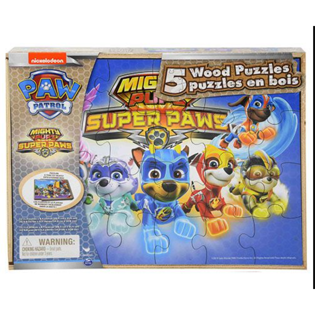 Paw Patrol 5 wood puzzles