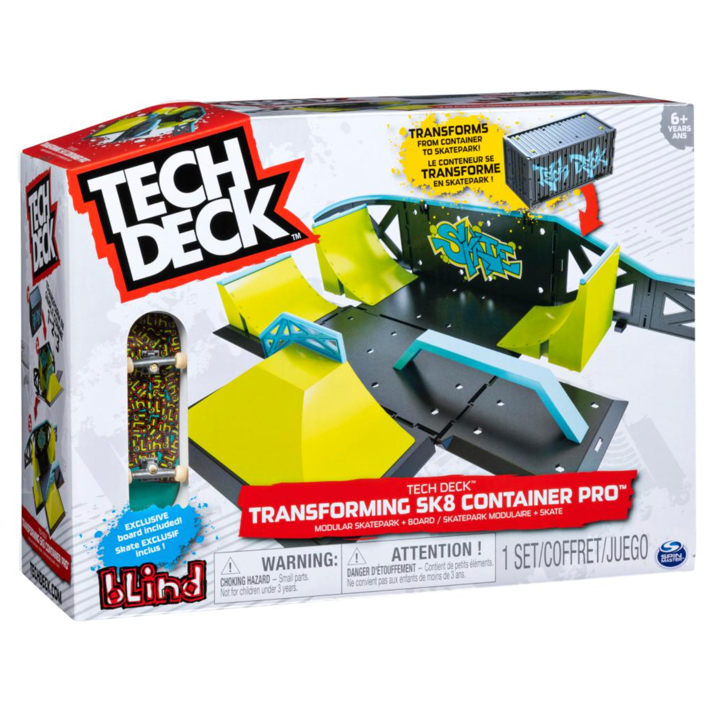 Create your own fingerboard park with the Tech Deck Jump N’ Grind X-Connect Park Creator. Customizable ramp set with rails, stairs, ledge & exclusive Daniel Lutheran fingerboard. Ages 6+.