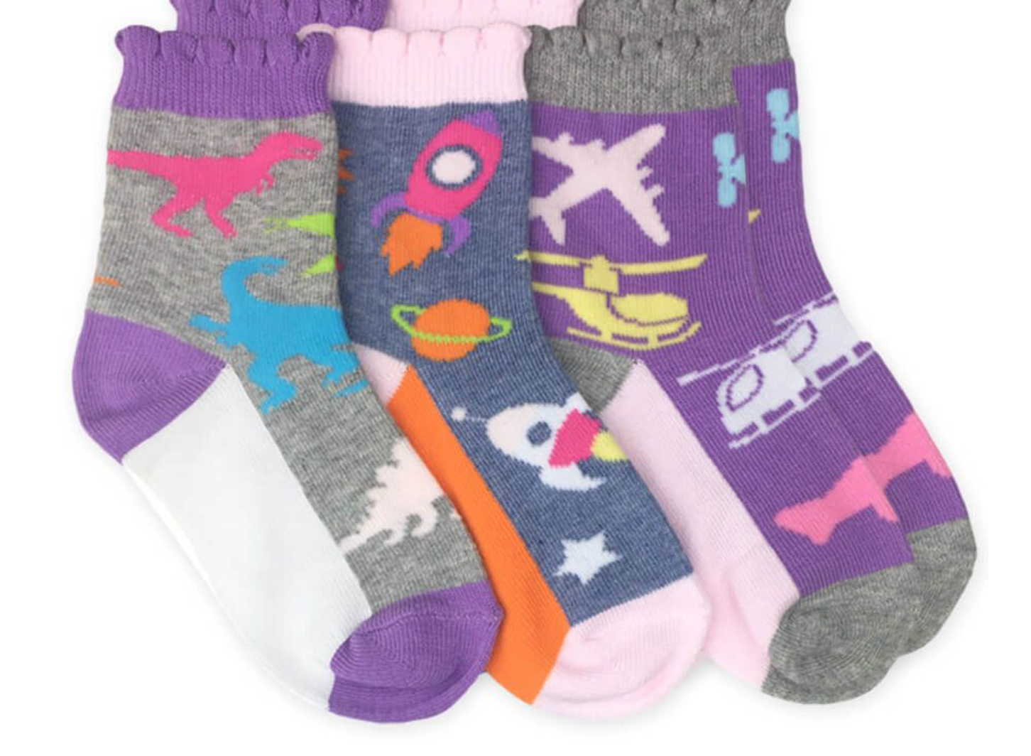 Planes Socks Pink and Purple 1 pair
