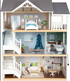 Small Wooden Urban Villa Doll House Playset Collection - Gray