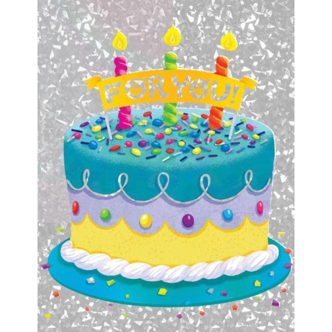 Birthday Cake Foil Gift Enclosure