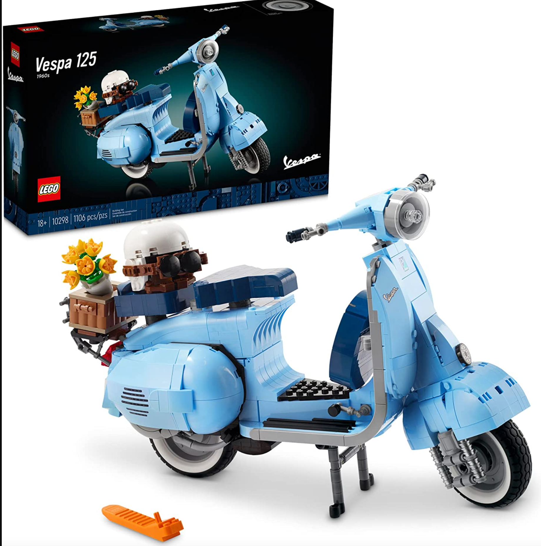 LEGO Vespa 125 10298 Model Building Kit; Build a Detailed Displayable Model of a Vintage Italian Icon