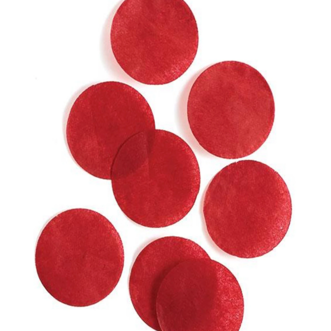 TISSUE PAPER CONFETTI CIRCLES-Red