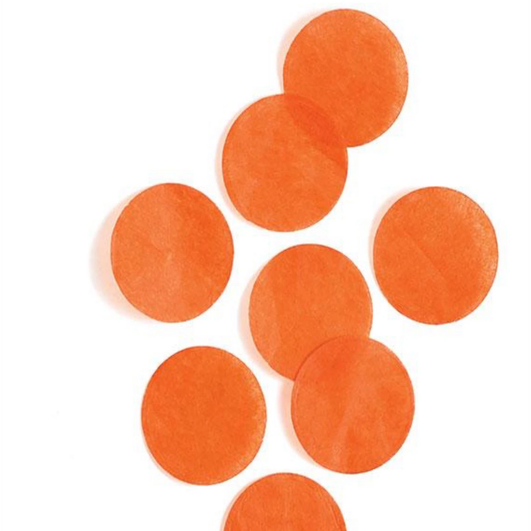TISSUE PAPER CONFETTI CIRCLES- Orange