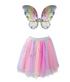 Rainbow Sequins Skirt with Wings & Wand ( Size 4-6)