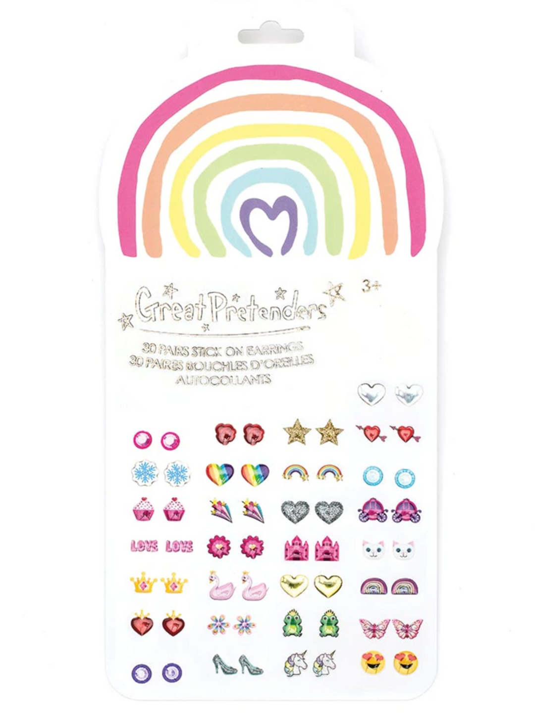Great Pretenders Rainbow Love Sticker Earrings