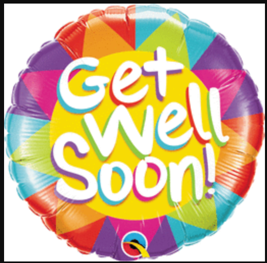 18" Get Will Soon colorful Balloon